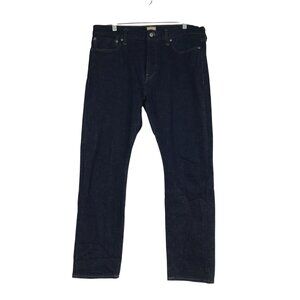 J.CREW- MEN'S 36 X 32 - BLUE DENIM 770 STRETCH COTTON BEND JEANS